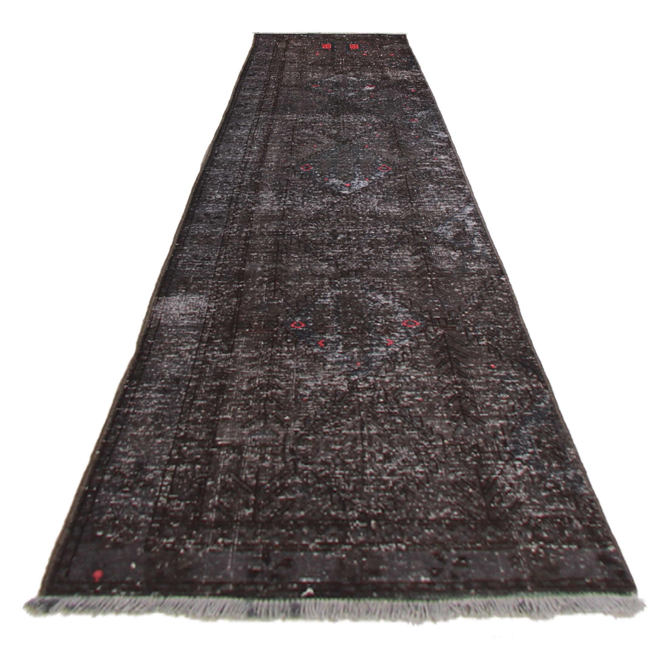فرش وینتیج دستبافت کناره طول سه متر کد 18181