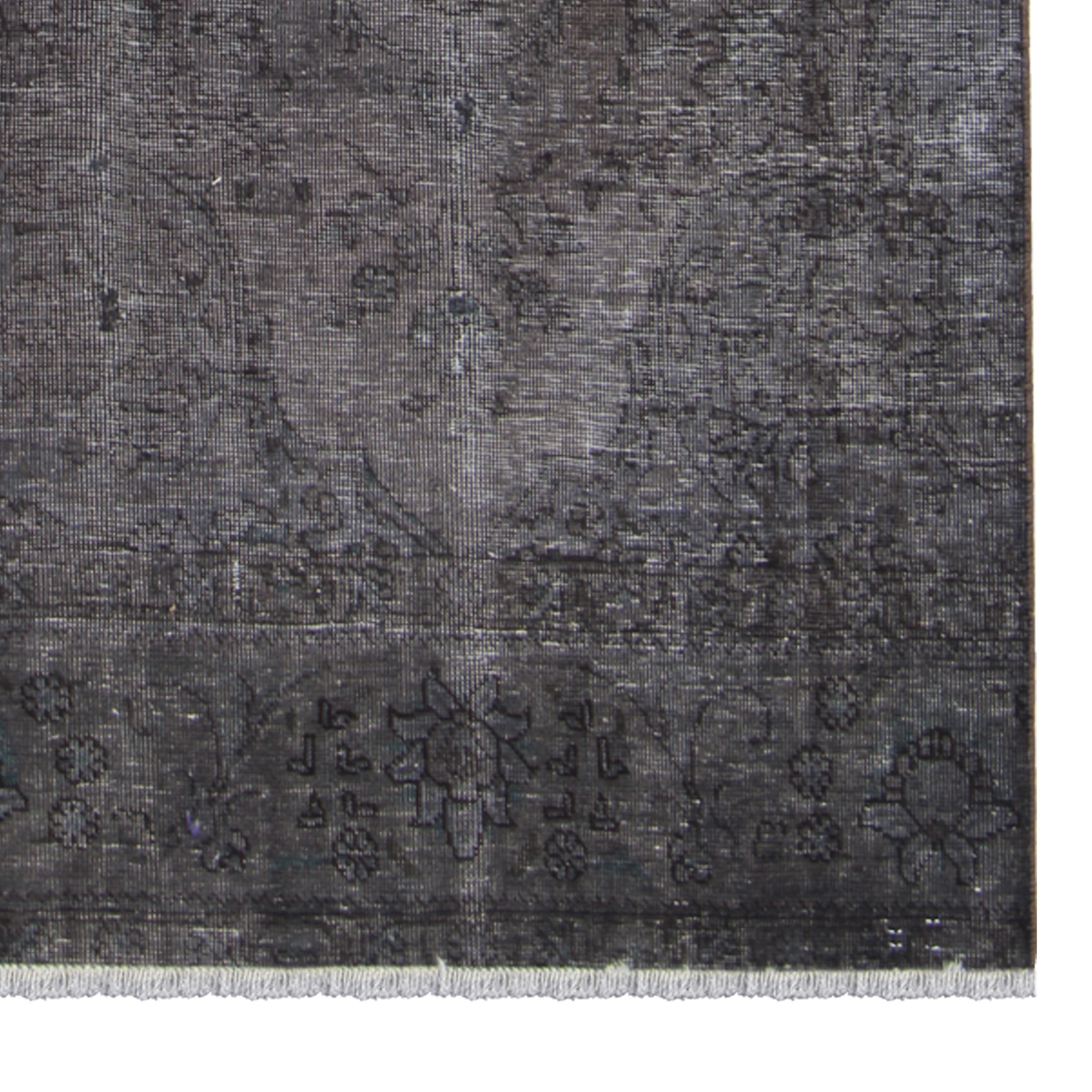 فرش وینتیج دستبافت رنگ شده کناره طول سه متر کد 990487