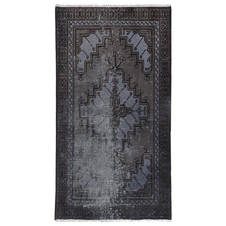 فرش وینتج دستبافت رنگ شده یک و نیم متری