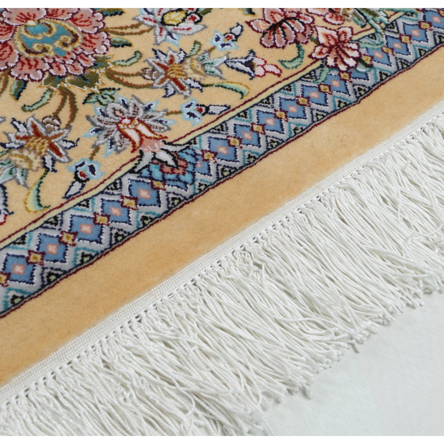 فرش اصفهان دستبافت دو و نیم متری طرح لچک ترنج کد m991054