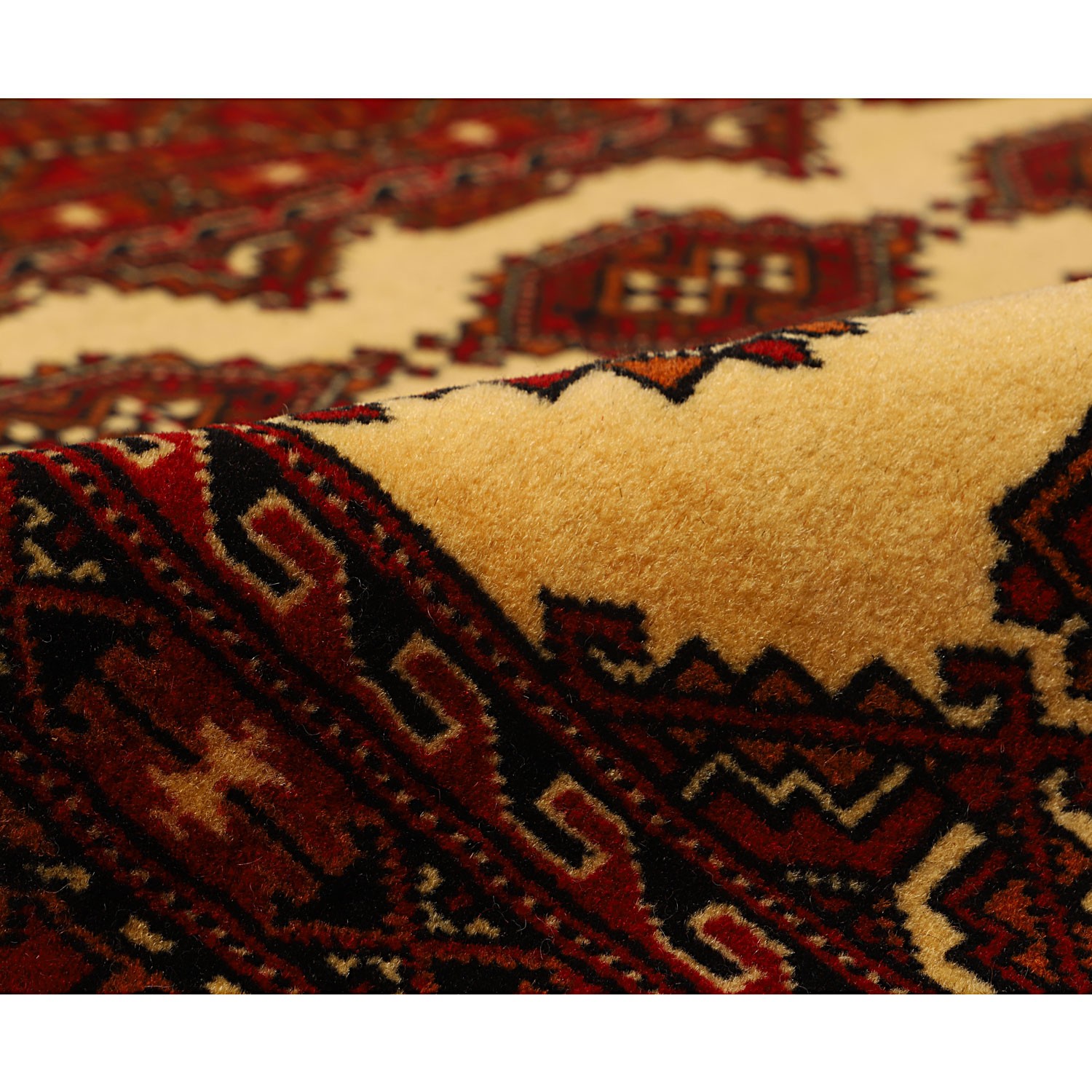 فرش عشایری دستبافت سه متری مدل ترکمن کد 991215