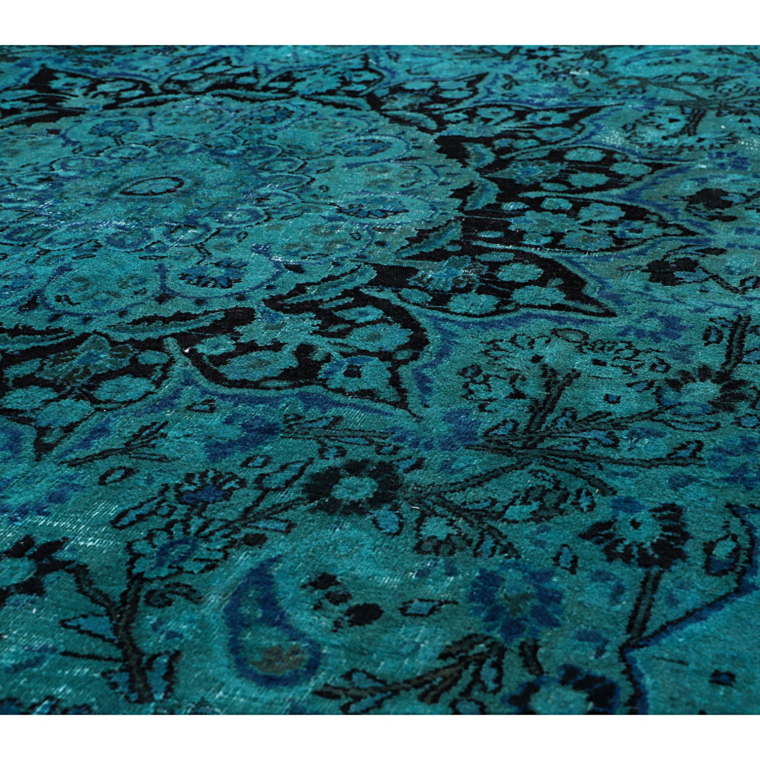 فرش وینتج دستبافت رنگ شده هشت متری کد 7451