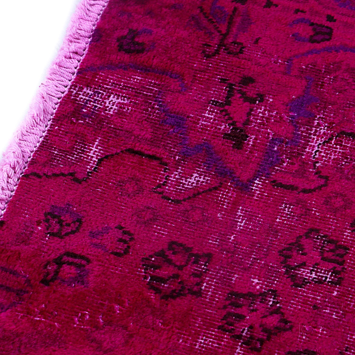 فرش وینتج دستبافت رنگ شده دو متری کد 9916