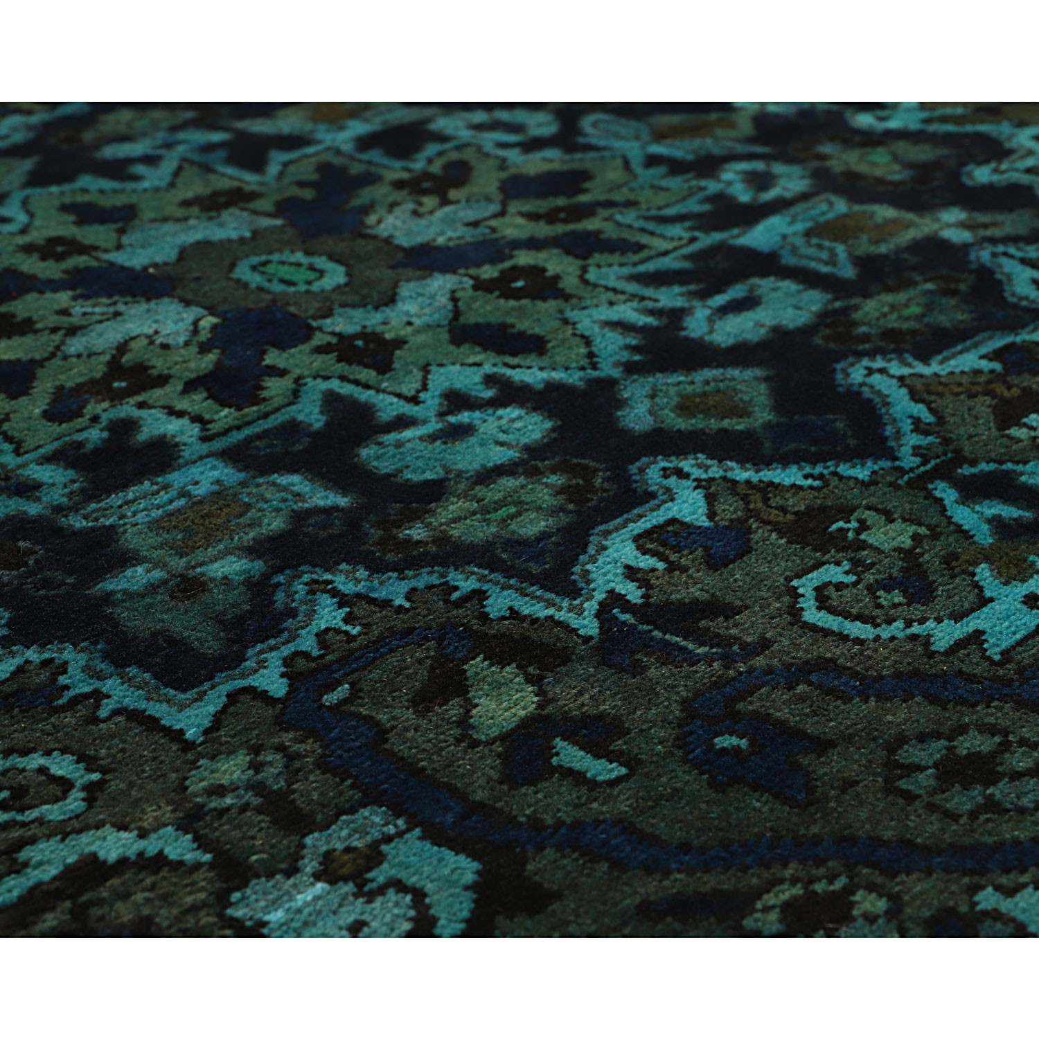 فرش وینتج دستبافت رنگ شده سه متری کد 991237