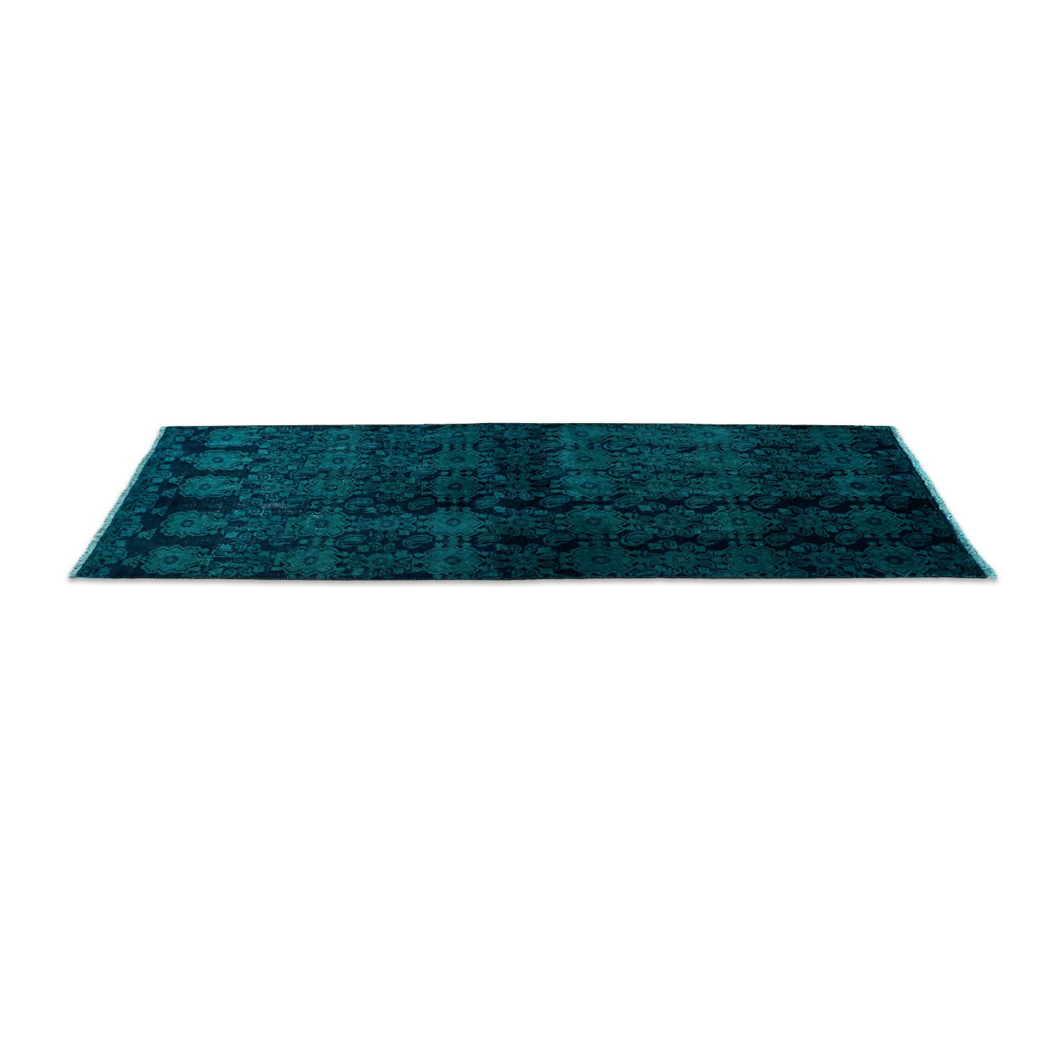 فرش وینتج دستبافت کناره رنگ شده طول یک و نیم متر کد 991262