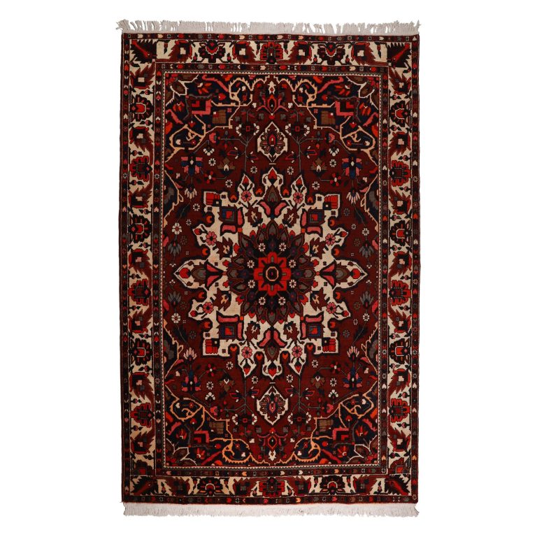 فرش بختیاری قدیمی دستباف شش متری طرح ترنج