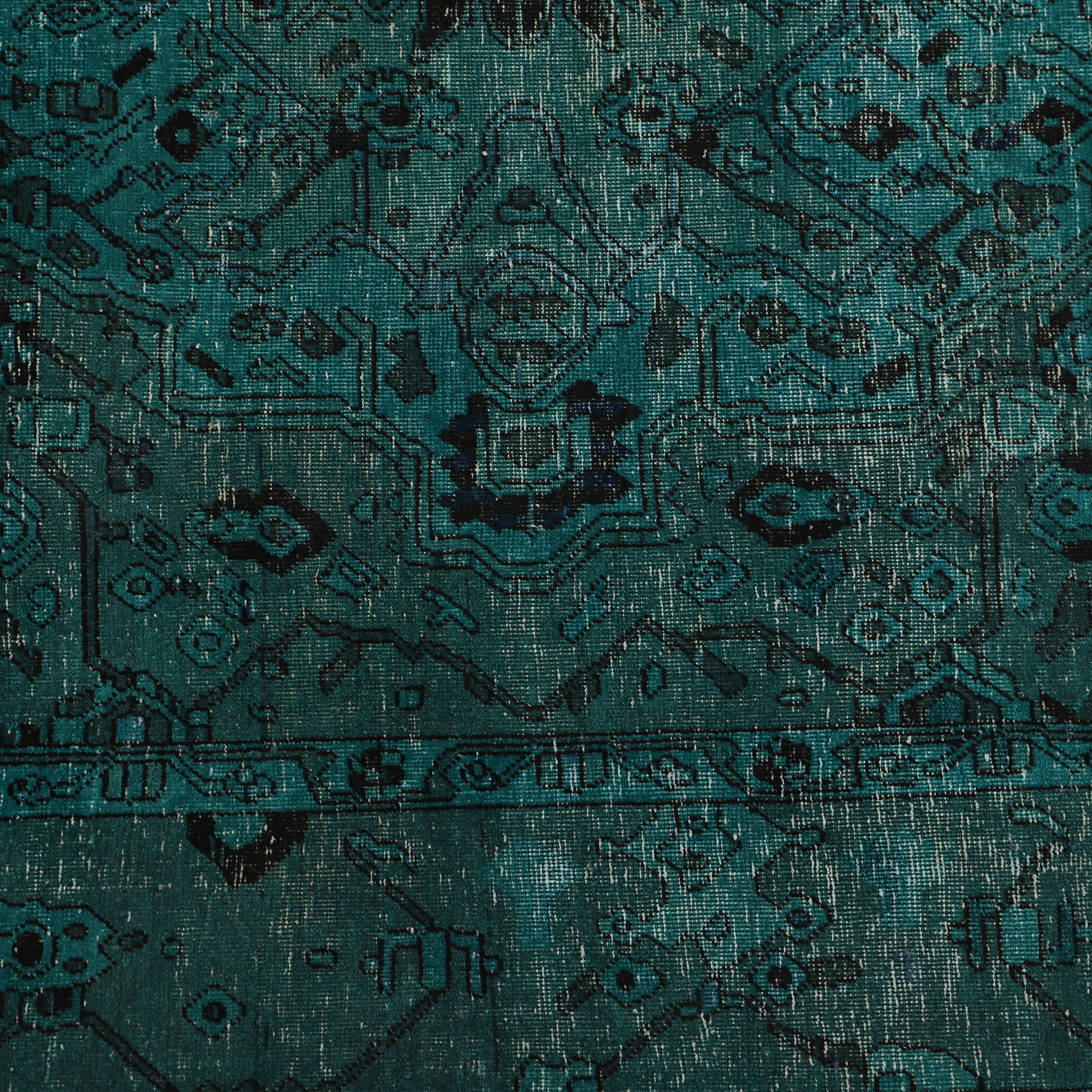 فرش وینتیج دستبافت رنگ شده شش متری کد 140597