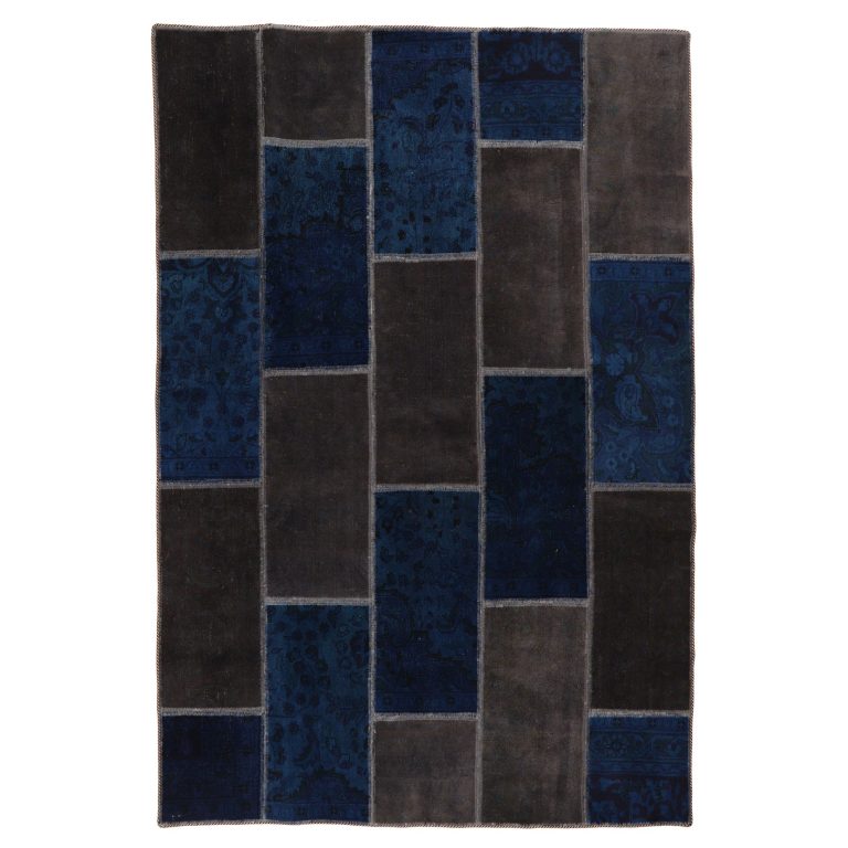 کلاژ فرش دستبافت رنگ شده سه متری مدل وینتیج