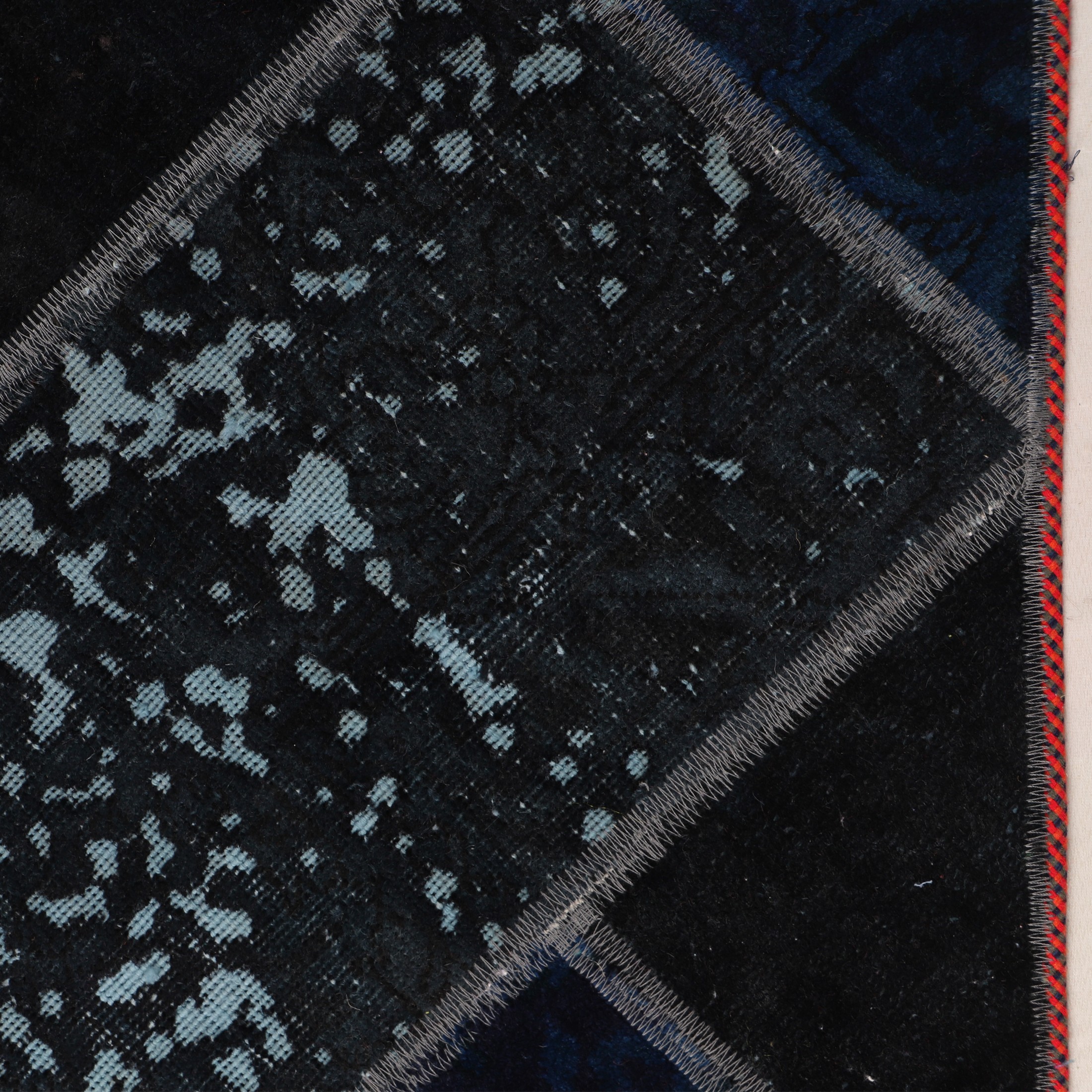 کلاژ فرش دستبافت رنگ شده سه متری مدل وینتیج کد 1404148