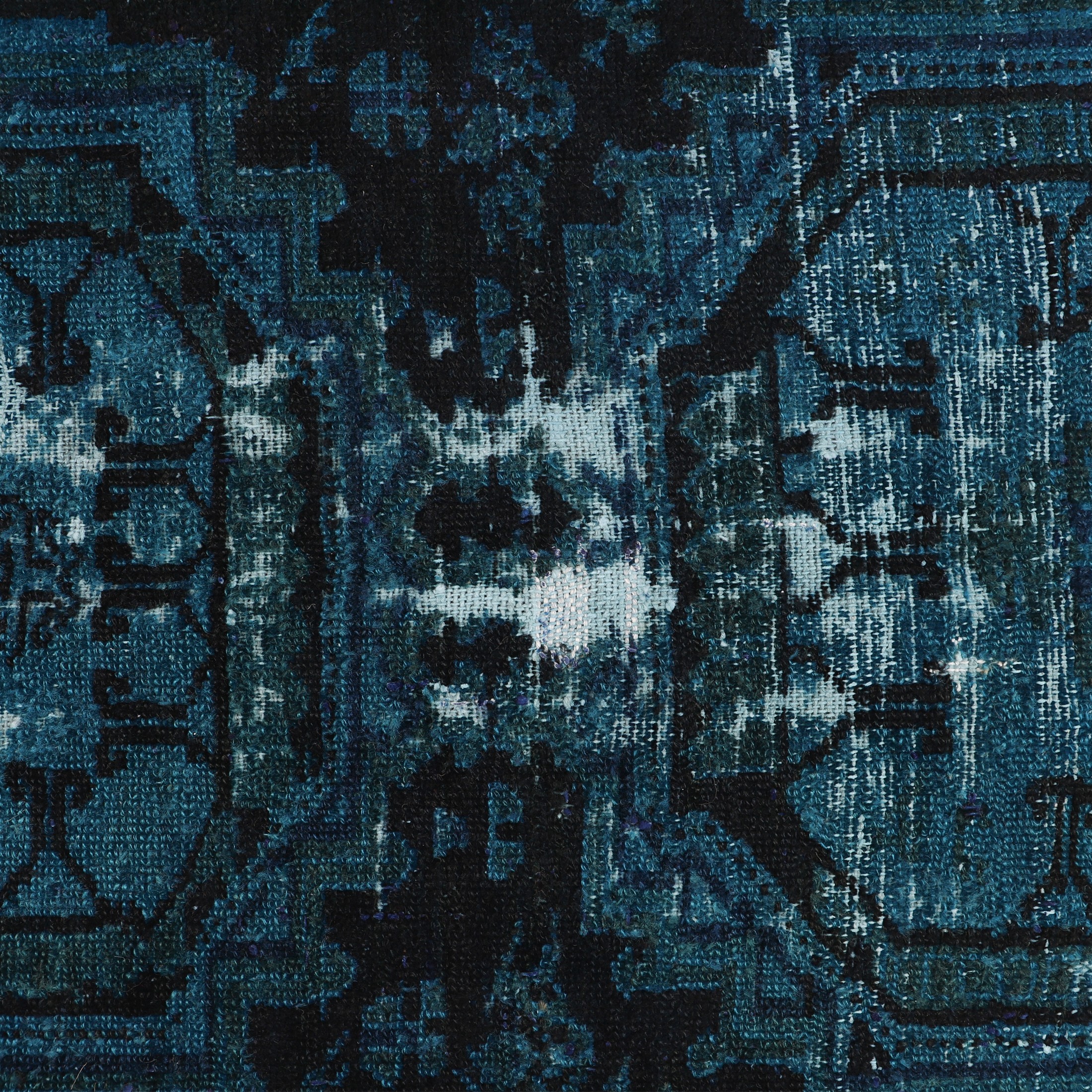 فرش وینتیج دستبافت رنگ شده یک و نیم متری کد 1404151