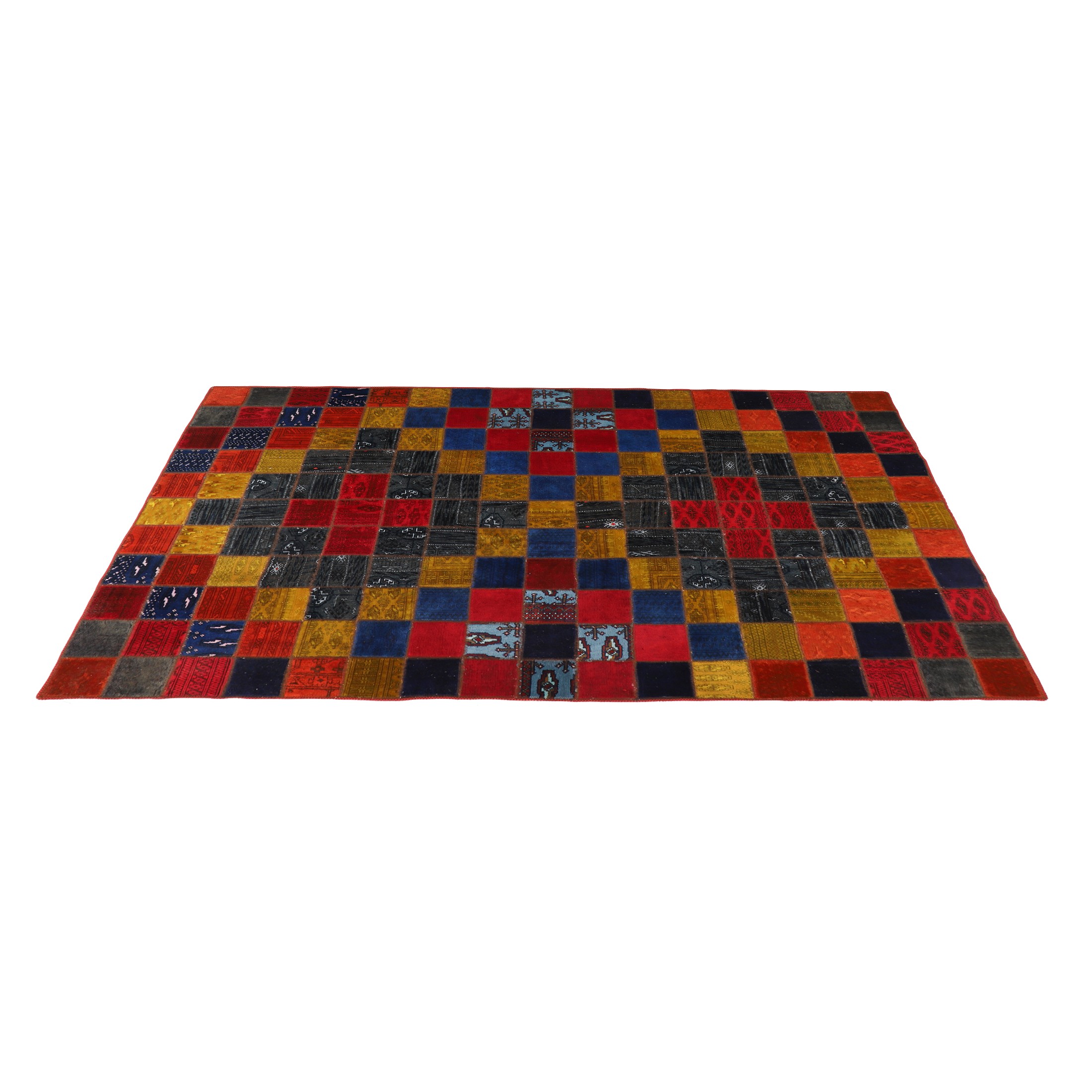 کلاژ فرش دستبافت رنگ شده چهار و نیم متری مدل وینتیج کد 1404170