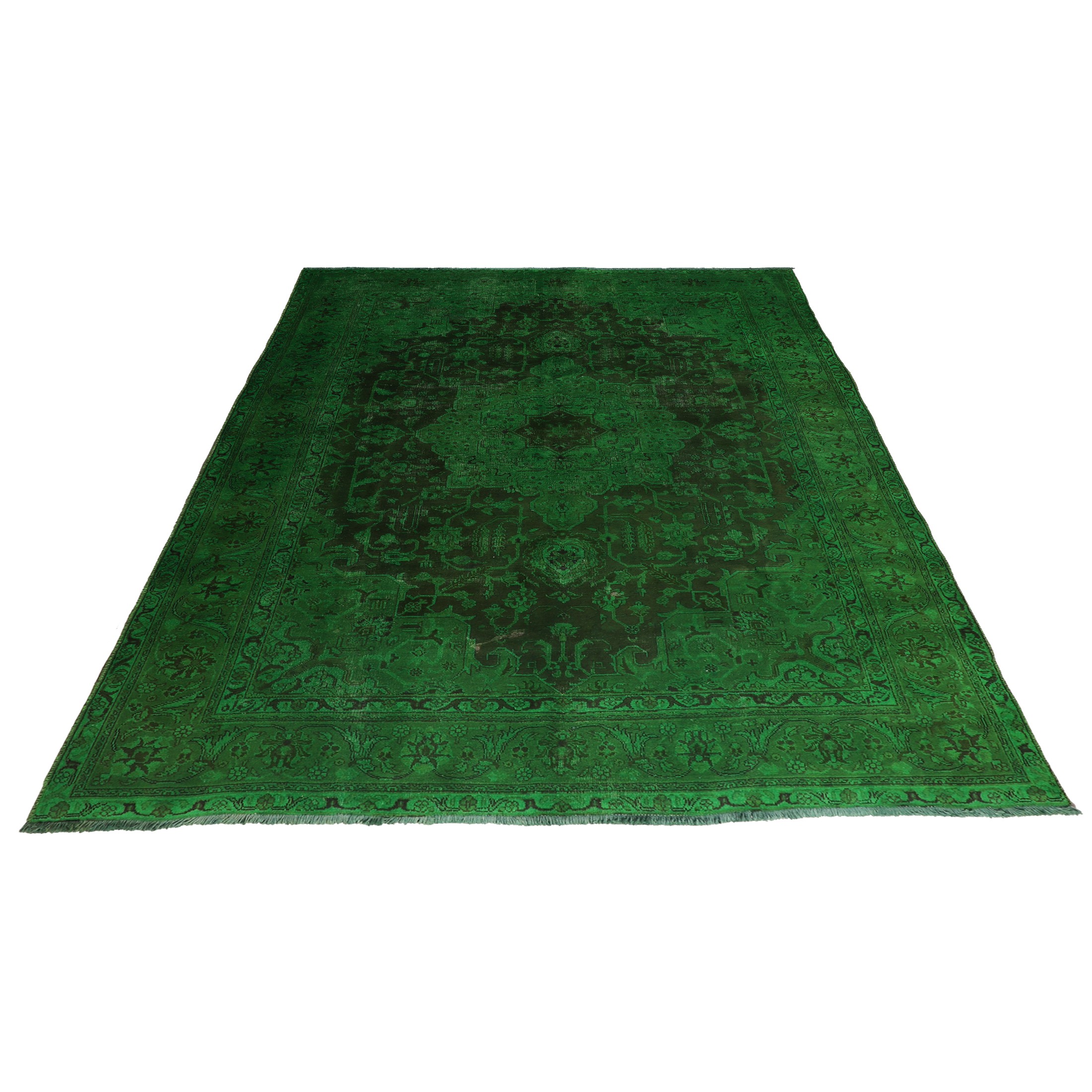 فرش وینتیج دستبافت رنگ شده پنج متری کد 1405101
