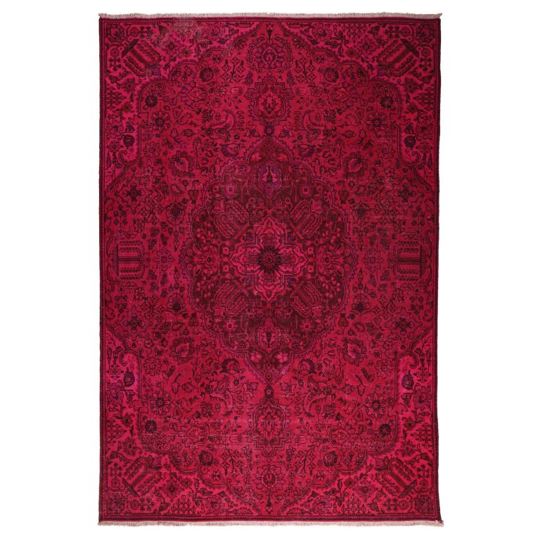 فرش وینتیج دستبافت رنگ شده هفت و نیم متری