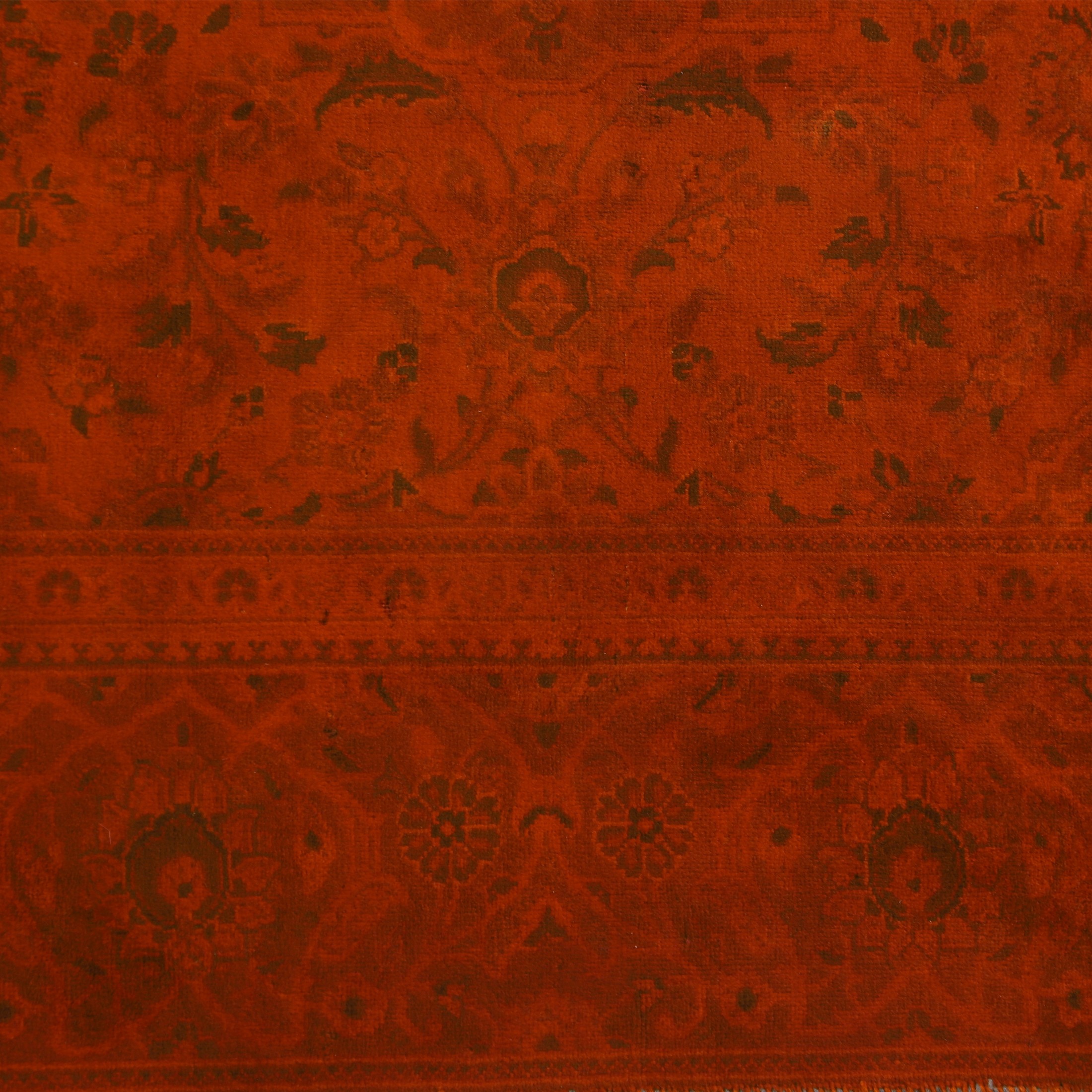 فرش وینتیج دستبافت رنگ شده پنج و نیم متری کد 1405108