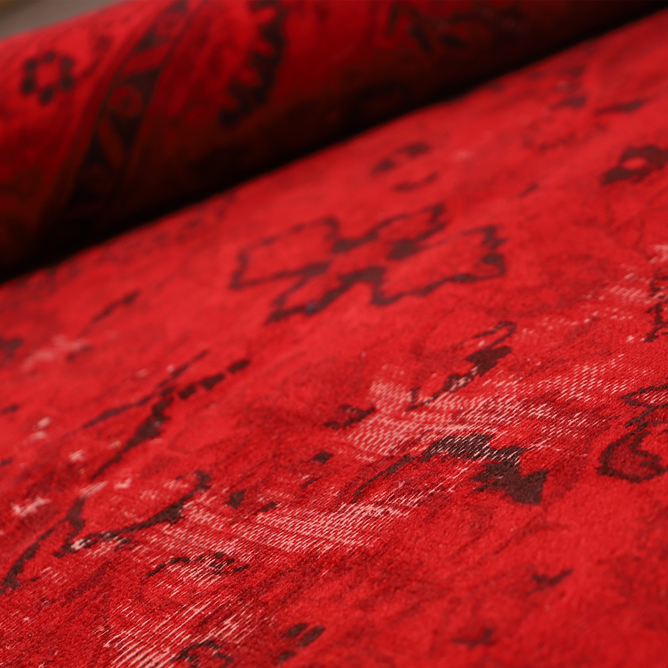 فرش وینتیج دستبافت رنگ شده شش و نیم متری کد 1405137