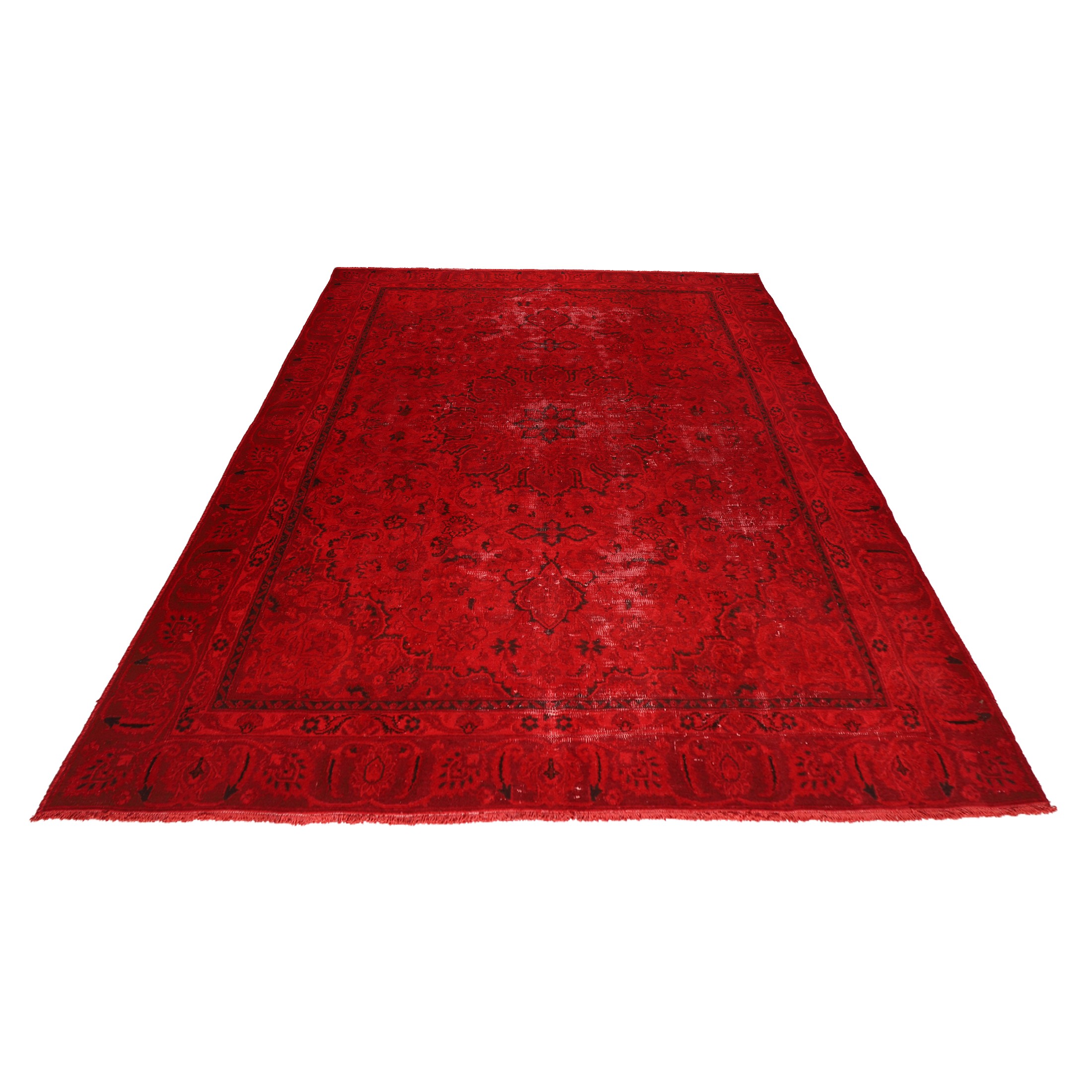 فرش وینتیج دستبافت رنگ شده شش و نیم متری کد 1405137