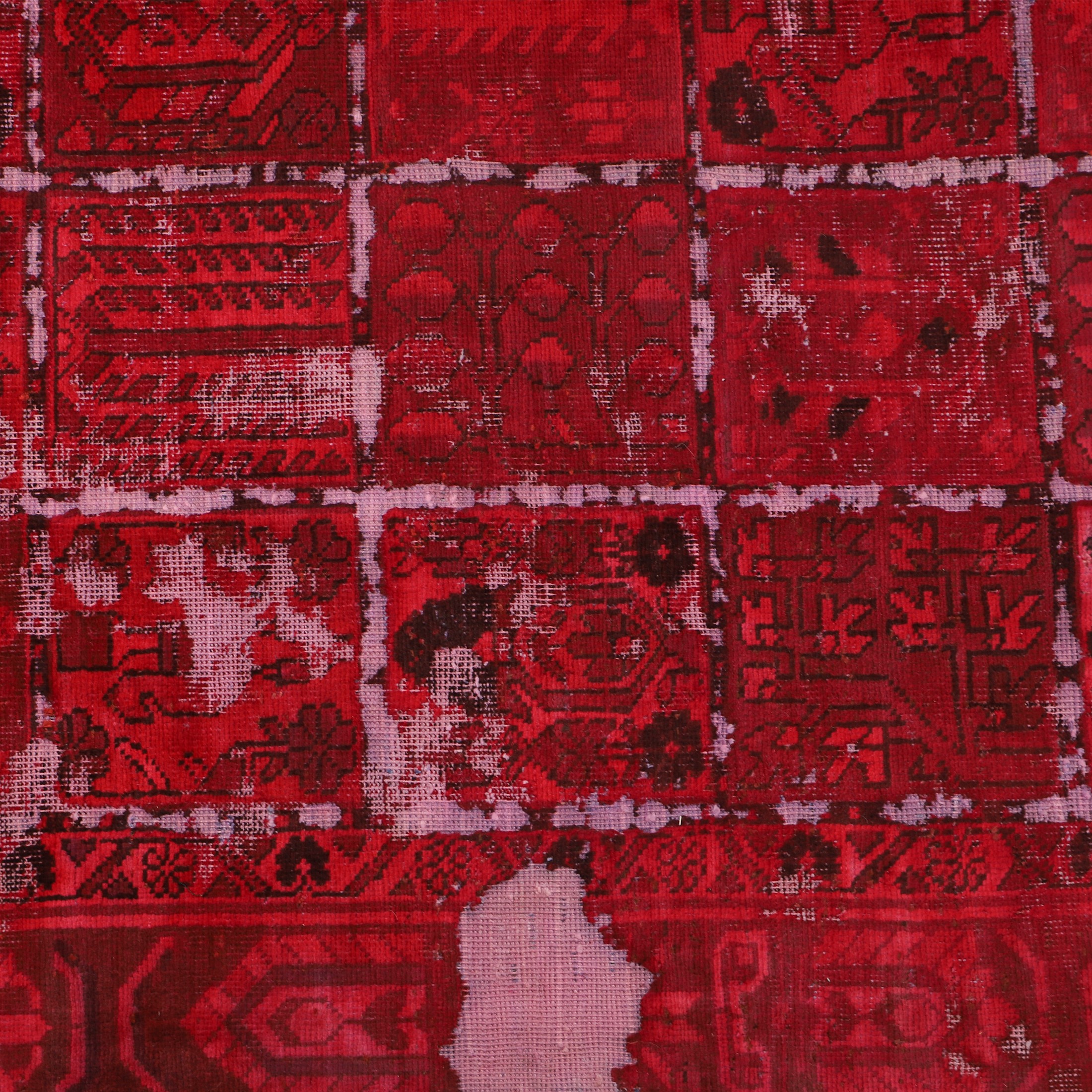 فرش وینتیج دستبافت رنگ شده پنج متری کد 1405138