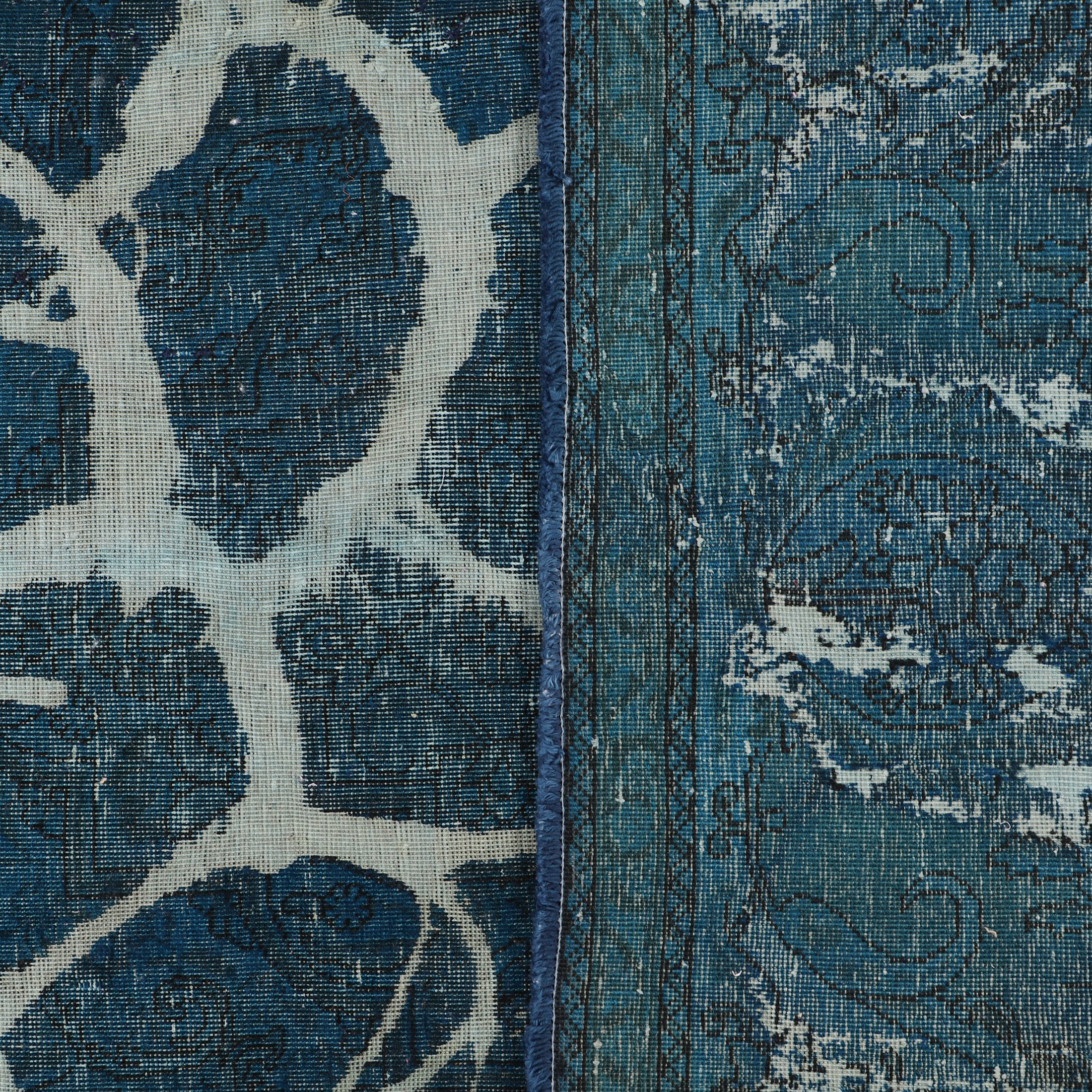 فرش وینتیج دستبافت رنگ شده هفت و نیم متری کد 1405142