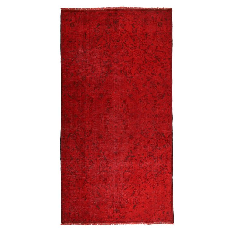 فرش وینتیج دستبافت رنگ شده پنج متری