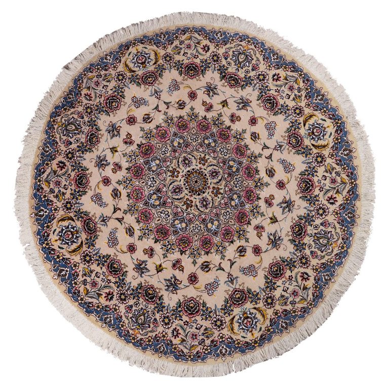 فرش دستبافت یک و نیم متری مدل دایره