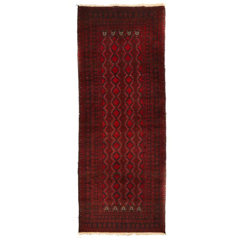 فرش دستبافت ترکمن قدیمی سه متری طرح واگیره ای