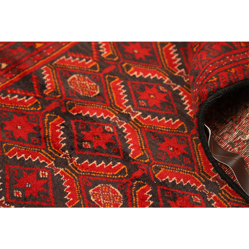 فرش قدیمی دستباف دو متری مدل ترکمن کد 4101128 | گارانتی اصالت و سلامت فیزیکی کالا