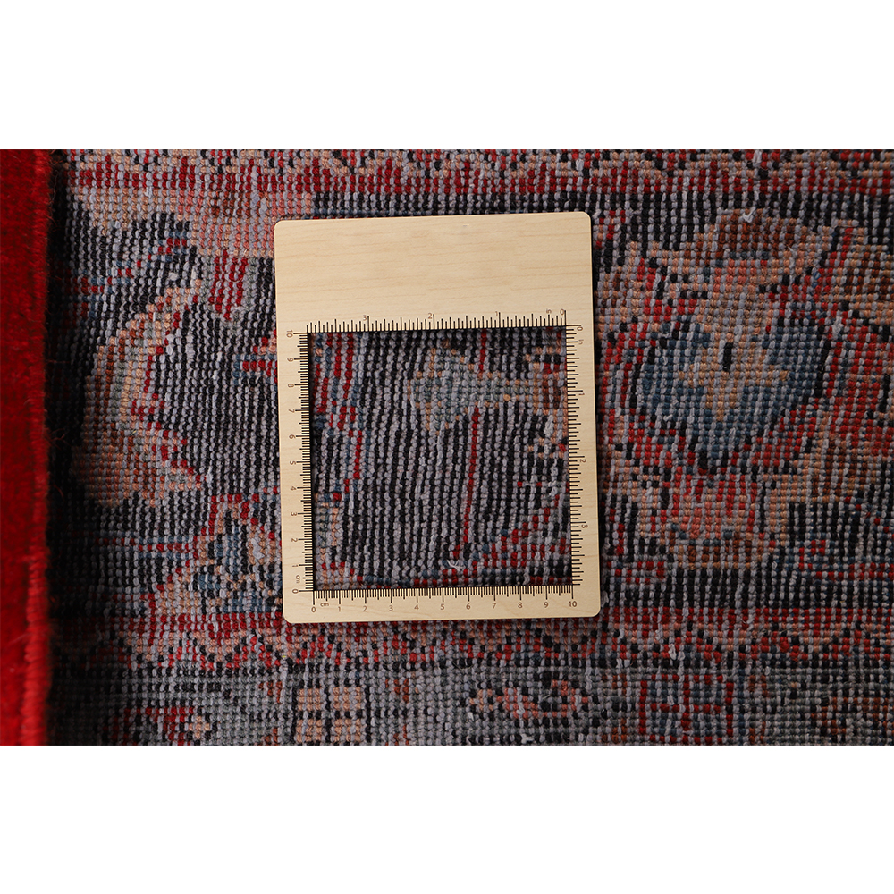 فرش دستباف قدیمی شش متری طرح ترنج دار کف ساده کد 4101154 | گارانتی اصالت و سلامت فیزیکی کالا
