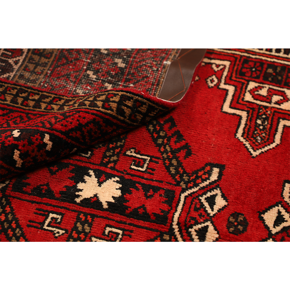فرش قدیمی دستباف دو متری مدل ترکمن کد 4101129 | گارانتی اصالت و سلامت فیزیکی کالا