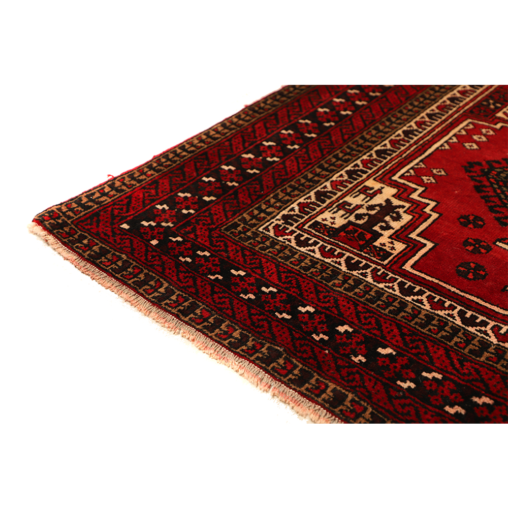 فرش قدیمی دستباف دو متری مدل ترکمن کد 4101129 | گارانتی اصالت و سلامت فیزیکی کالا