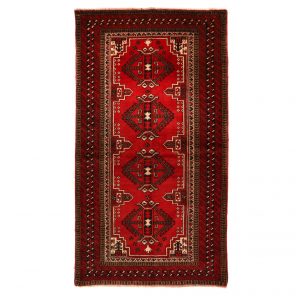 فرش قدیمی ترکمن دستباف دو متری کد 4101129