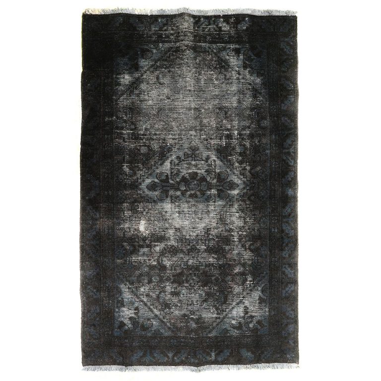 فرش وینتیج دستبافت رنگ شده یک و نیم متری