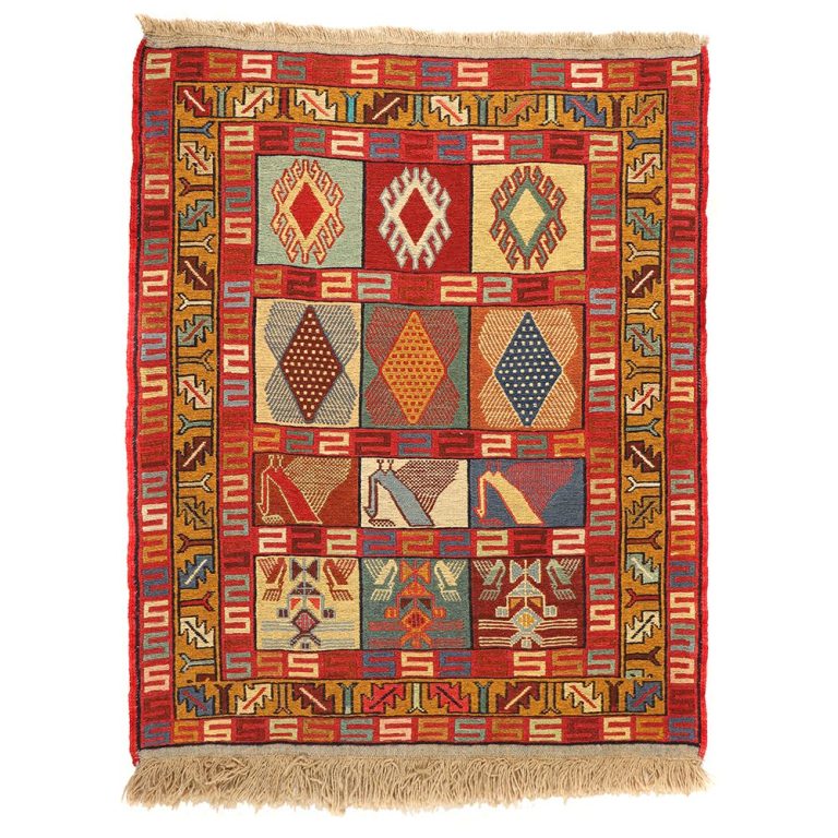 گلیم دستبافت یک متری مدل ورنی