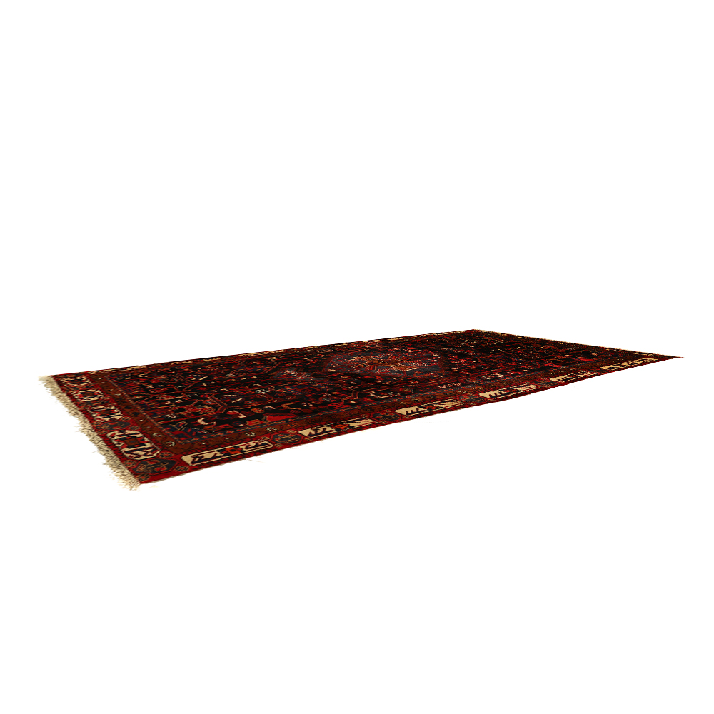 فرش قدیمی دستباف چهار متری طرح لچک ترنج کد 4101201 | گارانتی اصالت و سلامت فیزیکی کالا