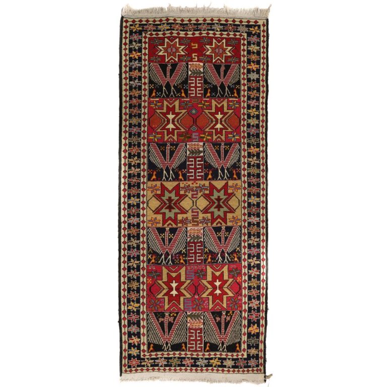 گلیم دستبافت یک و نیم متری مدل ورنی