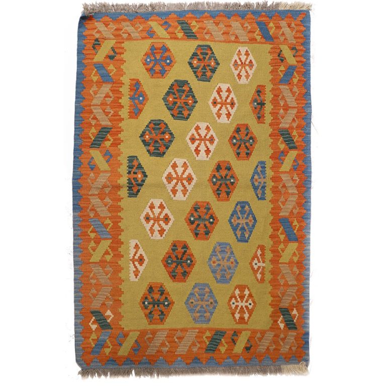 گلیم دستبافت دو متری مدل قشقایی