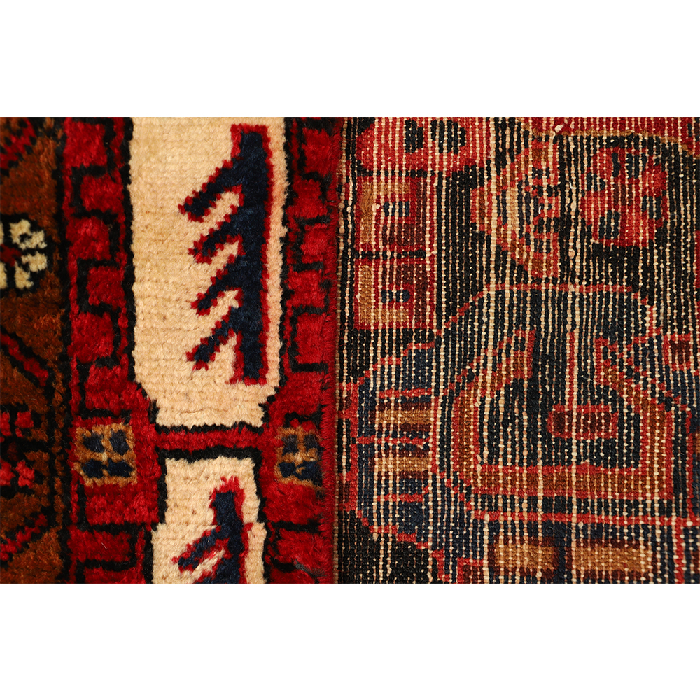 فرش قدیمی دستباف چهار متری طرح لچک ترنج کد 4101201 | گارانتی اصالت و سلامت فیزیکی کالا
