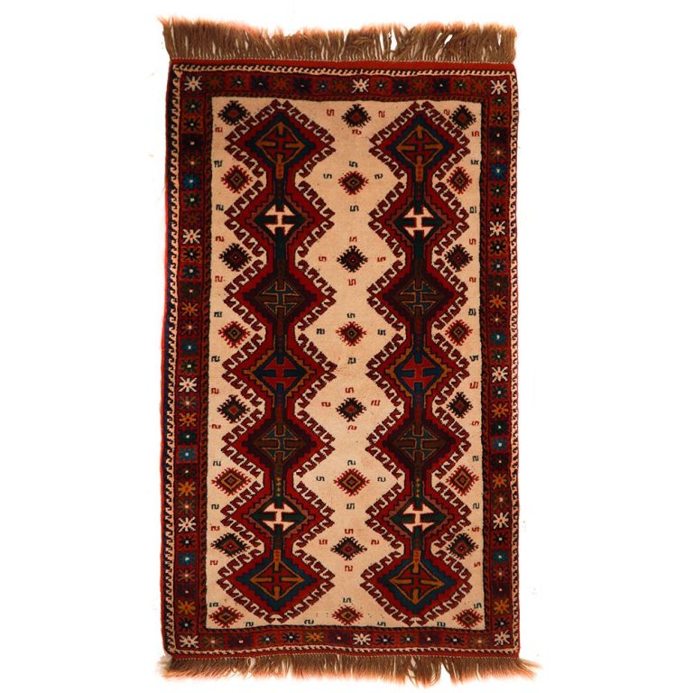 فرش دستباف دو و نیم متری مدل خراسان طرح خشتی