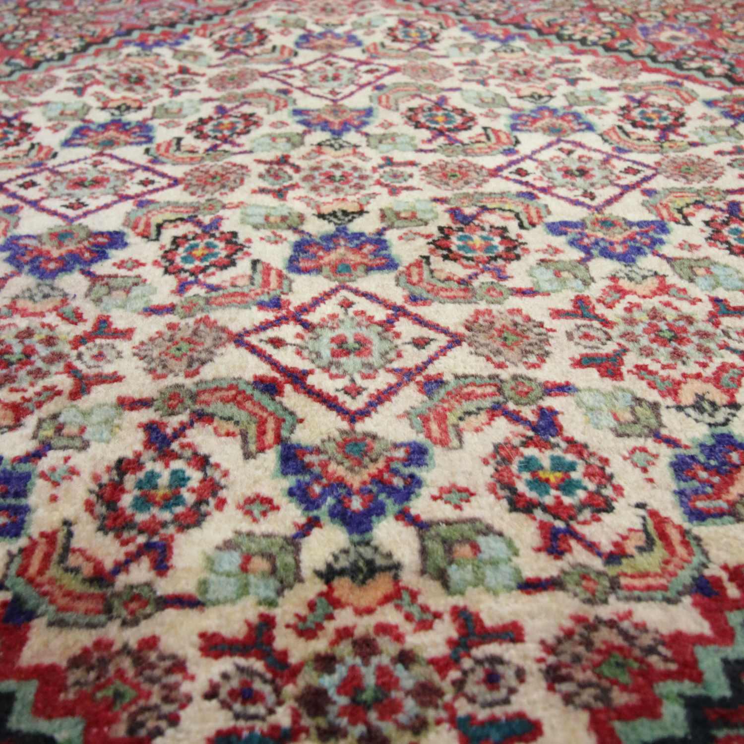 فرش قدیمی دستباف دوازده متری مدل تبریز کد 40108179 | سرمه ای | گارانتی اصالت و سلامت فیزیکی کالا