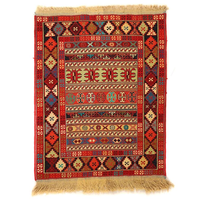 گلیم دستبافت نیم متری مدل ورنی