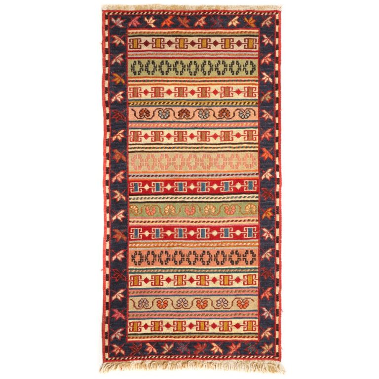 گلیم دستبافت نیم متری مدل ورنی