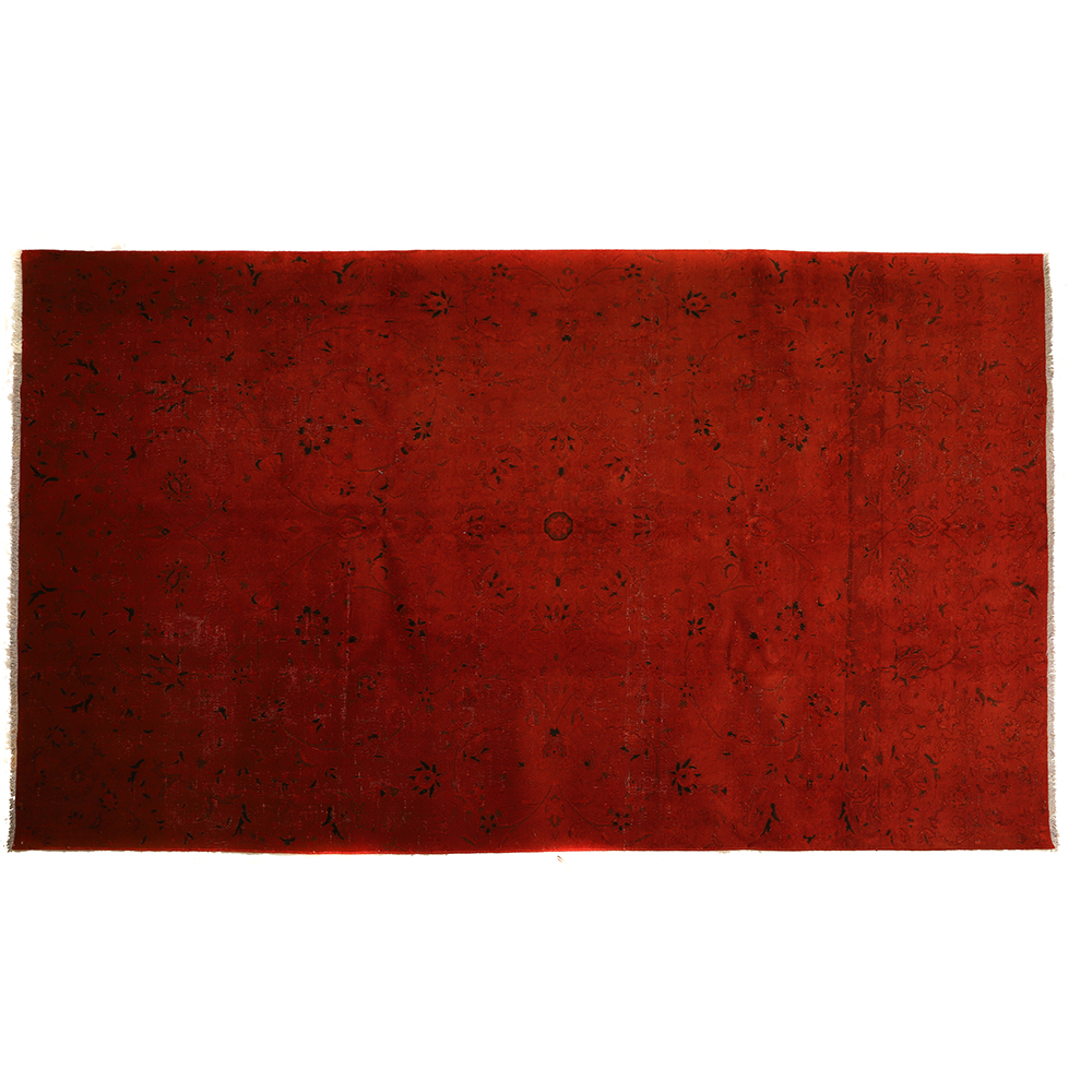 فرش دستبافت رنگ شده شش متری مدل وینتیج کد 4101202 | گارانتی اصالت و سلامت فیزیکی کالا