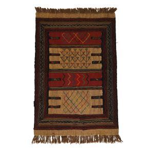 گلیم دستبافت دو متری مدل سفره کردی کد 40204105