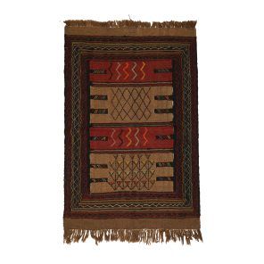 گلیم دستبافت دو متری مدل سفره کردی کد 40204103