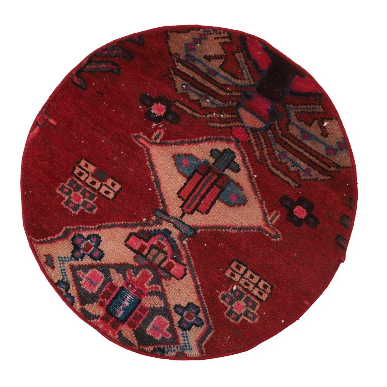 فرش دستباف دایره مدل وینتیج کد 4030232