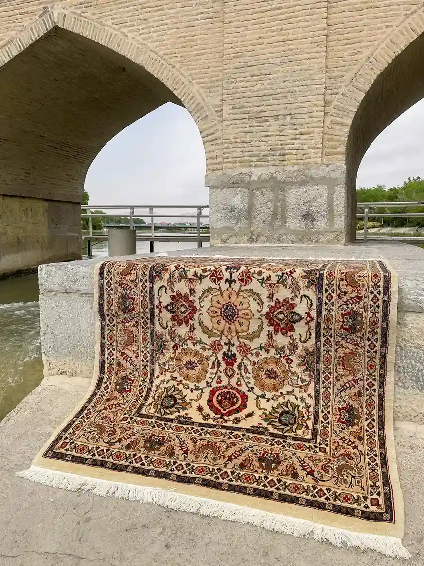 فرش دستباف طرح افشان صفوی  کد 4020495