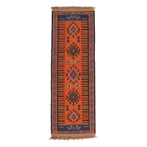 گلیم دستبافت یک متری مدل سفره کردی کد 4040106