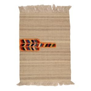 گلیم گبه دستبافت یک متری طرح قشقایی کد 4040303