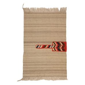 گلیم گبه دستبافت یک متری طرح قشقایی کد 4040302