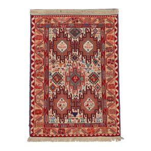 گلیم دستبافت یک و نیم متری مدل ورنی کد 4030917