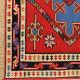 گلیم یک و نیم متری دستبافت مدل ورنی زمینه قرمز کد 40404931